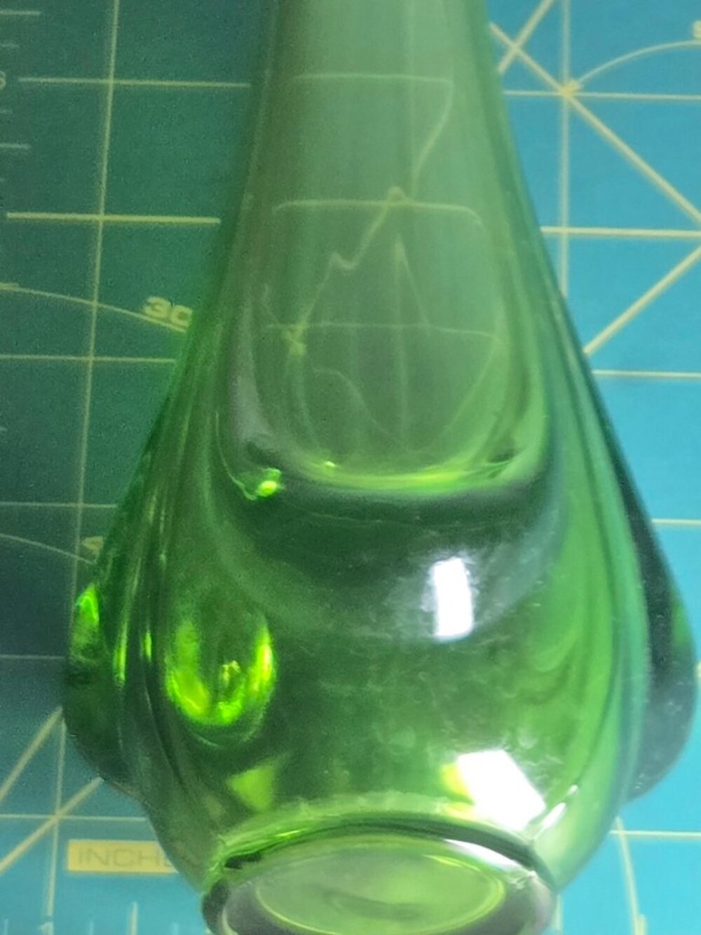 Vintage Green Swung Vase 15" - Picture 2 of 11